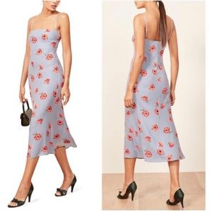 Reformation Rosaly Midi Dress in Lola Sz XS